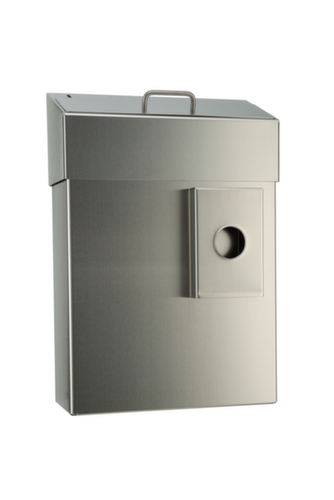 CWS Hygiene-Abfallbehälter ObjectLine mit Beutelspender, 10 l, silber Standard 1 L