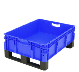 Euronorm-Stapelbehälter mit Doppelboden, blau, Inhalt 79 l