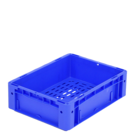 Euronorm-Stapelbehälter Ergonomic Boden durchbrochen, blau, Inhalt 9,8 l