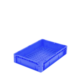 Euronorm-Stapelbehälter Ergonomic Boden durchbrochen, blau, Inhalt 21 l