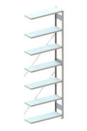 META System-Steckregal CLIP Anbaufeld, Höhe x Breite x Tiefe 3000 x 756 x 336 mm, 7 Böden