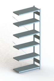 META Universal-Steckregal S3 Clip 150, Höhe x Breite x Tiefe 2500 x 1006 x 436 mm, 6 Böden