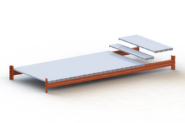 META Boden mit Stahlpaneelen Multipal S für Weitspannregal, Breite x Tiefe 1300 x 1100 mm