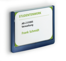 Durable Türschild Click Sign mit farbigem Rahmen, Hochformat 105,5