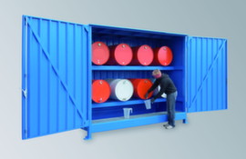 Lacont Gefahrstoff-Regalcontainer für maximal 24 200-Liter-Fässer