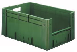 Euronorm-Stapelbehälter mit Eingriff, grün, Inhalt 50 l