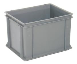 Euronorm-Stapelbehälter Basic mit verstärktem Rippenboden, grau, Inhalt 26 l
