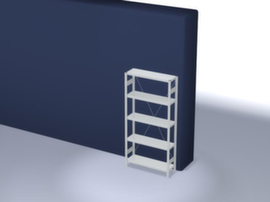hofe System-Steckregal, Höhe x Breite x Tiefe 2000 x 1060 x 335 mm, 5 Böden