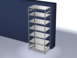 hofe System-Steckregal in Standard Bauart, Höhe x Breite x Tiefe 3000 x 1360 x 835 mm, 7 Böden