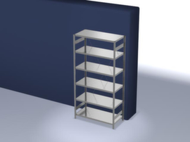 hofe System-Steckregal in mittelschwerer Bauart, Höhe x Breite x Tiefe 2500 x 1360 x 635 mm, 6 Böden