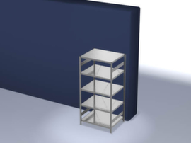 hofe Traversenregal in mittelschwerer Bauart, Höhe x Breite x Tiefe 2000 x 1060 x 835 mm, 5 Böden