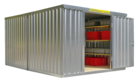 Säbu Verzinkter Materialcontainer FLADAFI® mit 2 Modulen