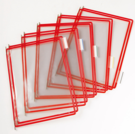 Klapprahmen PVCrahmen mit 5 Fächern rot DIN A4 rot Set 