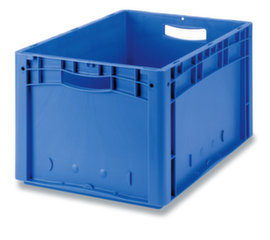 Euronorm-Stapelbehälter mit Rippenboden, blau, Inhalt 49 l