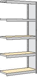 regalwerk Spanplatten-Steckregal mit Böden, Höhe x Breite x Tiefe 2000 x 1005 x 326 mm, 5 Böden