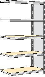 regalwerk Spanplatten-Steckregal mit Böden, Höhe x Breite x Tiefe 2000 x 1285 x 426 mm, 5 Böden