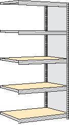 regalwerk Spanplatten-Steckregal mit Böden, Höhe x Breite x Tiefe 2000 x 1005 x 526 mm, 5 Böden
