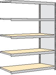 regalwerk Spanplatten-Steckregal mit Böden, Höhe x Breite x Tiefe 2000 x 1695 x 526 mm, 5 Böden