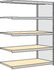 regalwerk Spanplatten-Steckregal mit Böden, Höhe x Breite x Tiefe 2000 x 1695 x 600 mm, 5 Böden