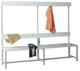 PAVOY Umkleidebank Basis mit Haken und Kunststoffleisten