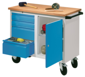 PAVOY Mobile Werkbank, 4 Schubladen, 1 Schrank