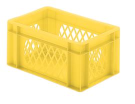 Lakape Euronorm-Stapelbehälter Favorit Wände durchbrochen, gelb, Inhalt 5,5 l
