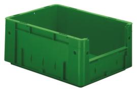 Euronorm-Stapelbehälter mit Eingriff, grün, Inhalt 14,5 l