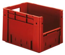 Euronorm-Stapelbehälter mit Eingriff, rot, Inhalt 23,3 l