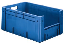 Euronorm-Stapelbehälter mit Eingriff, blau, Inhalt 50 l