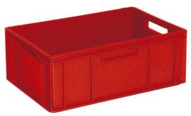 Euronorm-Stapelbehälter Basic mit verstärktem Rippenboden, rot, Inhalt 43 l