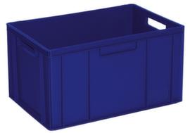 Euronorm-Stapelbehälter Basic mit verstärktem Rippenboden, blau, Inhalt 63 l