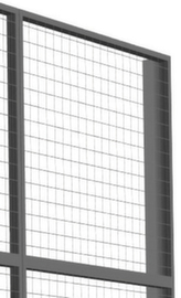TROAX Wand-Aufsatzelement Standard für Trennwandsystem, Breite 1000 mm