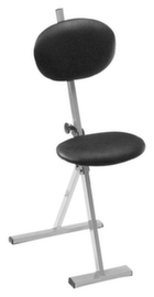 Kappes Klappbare Stehhilfe ErgoPlus® mit Rückenlehne, Sitzhöhe 550 - 900 mm, Sitz schwarz