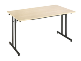 Stapelbarer Mehrzweck-Klapptisch, Breite x Tiefe 1400 x 700 mm, Platte Ahorn