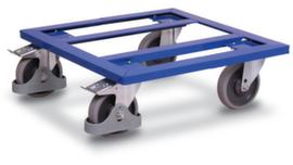 VARIOfit Transportroller mit offenem Winkelrahmen, Traglast 400 kg, Gummi-Bereifung