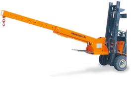 Bauer Neigungsverstellbarer Teleskop-Kranarm, Traglast 2500 kg, RAL2000 Gelborange