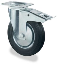 BS-ROLLEN Robustes Vollgummi-Rad, Traglast 205 kg, Vollgummi-Bereifung