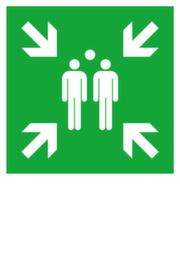 Fluchtwegschild Sammelstelle, Wandschild, Standard