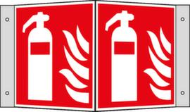 Brandschutzschild SafetyMarking® Feuerlöscher, Winkelschild, langnachleuchtend
