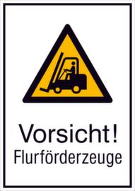 Warnschild mit Text