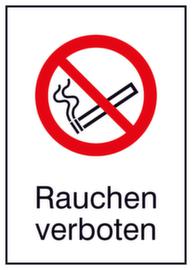 Verbotsschild mit Text