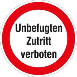 Türschild "Unbefugten Zutritt verboten", Aluminium