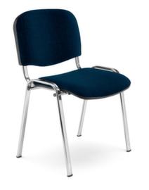 Nowy Styl 12-fach stapelbarer Besucherstuhl ISO mit Polstern, Sitz Stoff (100% Polyester), dunkelblau