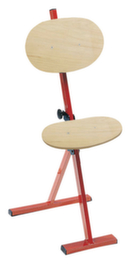 Kappes Klappbare Stehhilfe ErgoPlus® mit Rückenlehne, Sitzhöhe 550 - 900 mm, Gestell rot