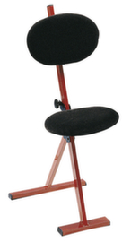 Kappes Klappbare Stehhilfe ErgoPlus® mit Rückenlehne, Sitzhöhe 550 - 900 mm, Sitz dunkelgrau