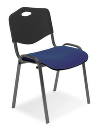 Nowy Styl Besucherstuhl ISO mit Kunststoffrücken, Sitz Stoff (100% Polyester), dunkelblau
