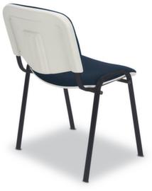 Nowy Styl Stahlrohrstuhl mit Kunststoff-Rückenschale, Sitz Stoff (100% Polyester), dunkelblau