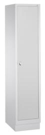 C+P Garderobenschrank Classic lichtgrau mit 1 Abteil, Abteilbreite 400 mm