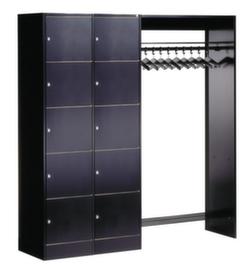 C+P Schließfach-Garderobe Classic mit 10 Fächern + Hutablage + Schuhrost, Breite 1850 mm