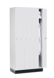 C+P Raumsparschrank Classic lichtgrau mit 6 Abteilen